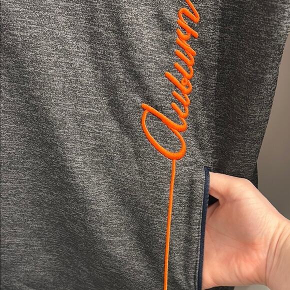 Colosseum Auburn Tigers War Eagle Gray Navy Orange Half Zip Hoodie Size Large - Picture 6 of 7